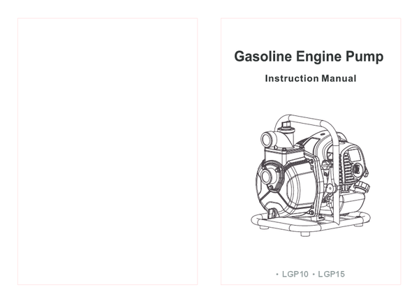 Gasoline water pump LGP10 Instruction manual